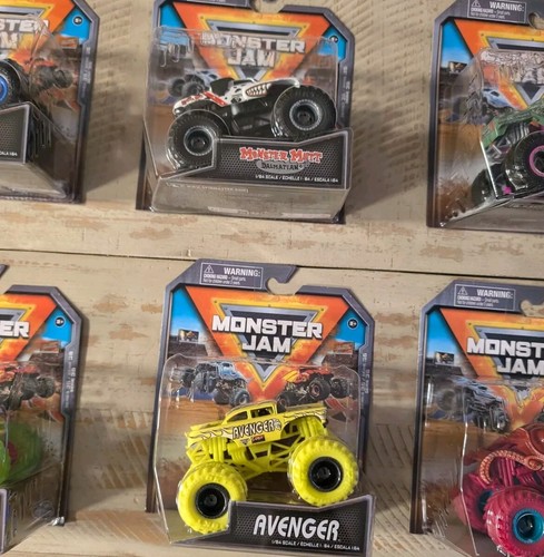 Monster Jam Lot Of 24 Cars with A Box To Display, ,9 Different Models