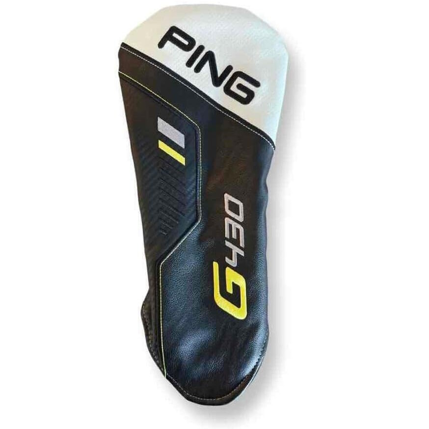 Кожаный чехол для головы водителя Ping G430 - Черный / Белый - Новый