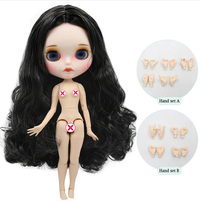 Blyth Doll Customized Nude Joint Body with Eyebrows 4 Eye Colors 1/6 Toy + Gift