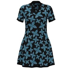 NWT BEN HOGAN PIXEL FLORAL DRESS CAVIAR GOLF TENNIS ACTIVEWEAR X-SMALL MSRP $60