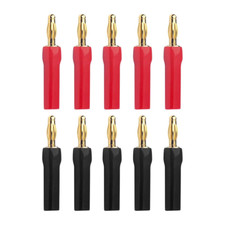 VCELINK 4Mm Speaker Banana Plugs-Open Screw Type, Insulated 24K Gold Plated Spea