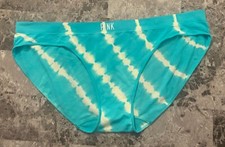 NWT VICTORIA'S SECRET PINK M TEAL GREEN TIE DYE SEAMLESS RARE BIKINI PANTIES