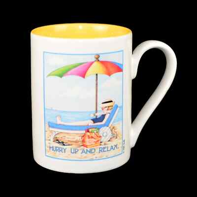 ME Ink Mug ''Hurry Up and Relax'' Humor Inspiration Andrews McMeel Publishing