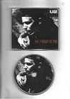 U2  CD SINGLE ALL I WANT IS YOU - 1989  GERMANY