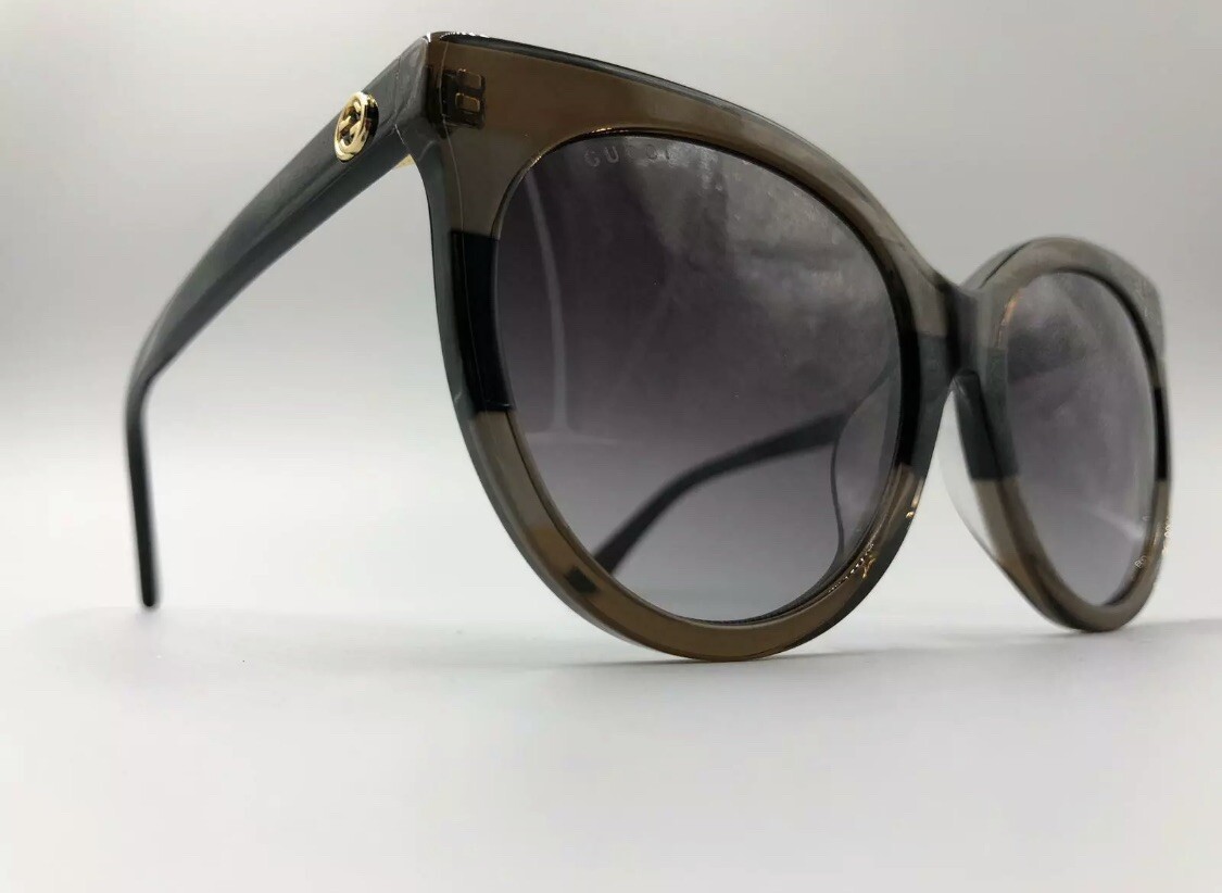 GUCCI GG0179SA 003 Brown Black Frames Black Lens 55-19-145  display picture 1