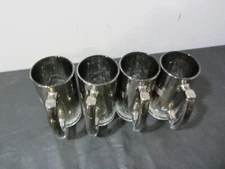 beer mug Budweiser mug beer glass metallic finish lot of 4 - pre-owned drinking