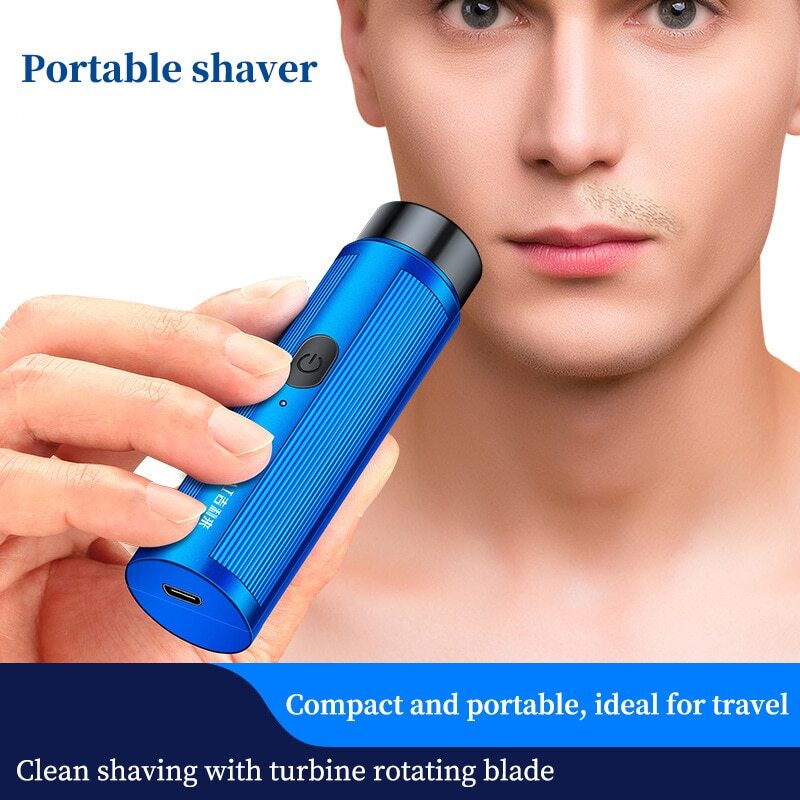 Portable Mini Electric Shaver Rechargeable Razor Washable Trimmer Beard ...