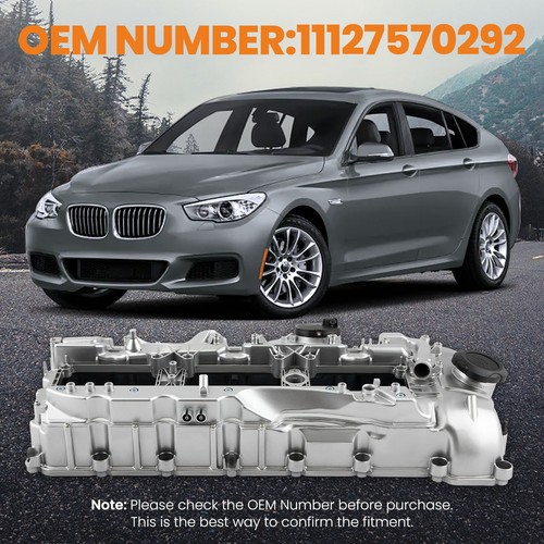 Aluminum Valve Cover & Gasket & Cap for BMW N55 135i 335i 535i 640i 740i X3 X5 - Picture 6 of 12
