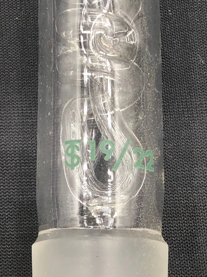 CHEMGLASS Glass 19/22 Joints 100mm Jacket Style A Reflux Condenser CG-1213-19 - Image 3 of 4