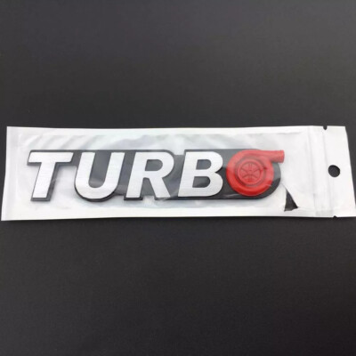Turbo Charged Metal Emblem Badge – Car Hood Or Trunk Decal Sticker