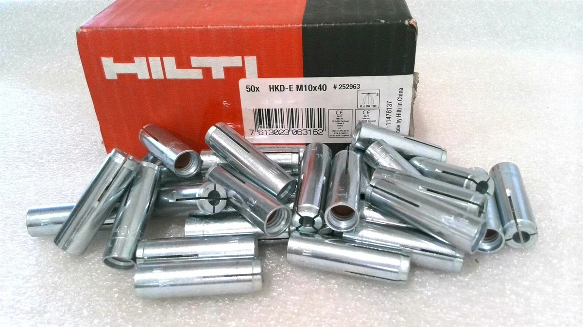 Hilti DropIn Concrete Anchors 3/8 HDI (40 Pcs), 45753, 55 OFF