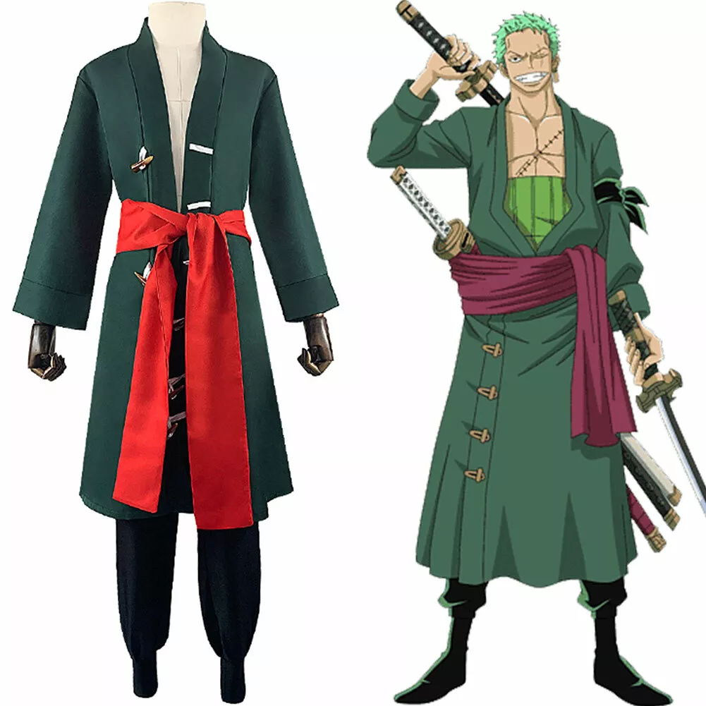 Roronoa Zoro Cosplay Costume Men One Piece Outfits Halloween Convention Suit