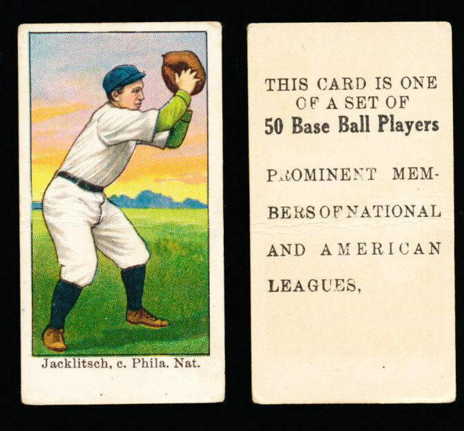 1909 E101 Fred Jacklitsch - Philadelphia Phillies star catcher