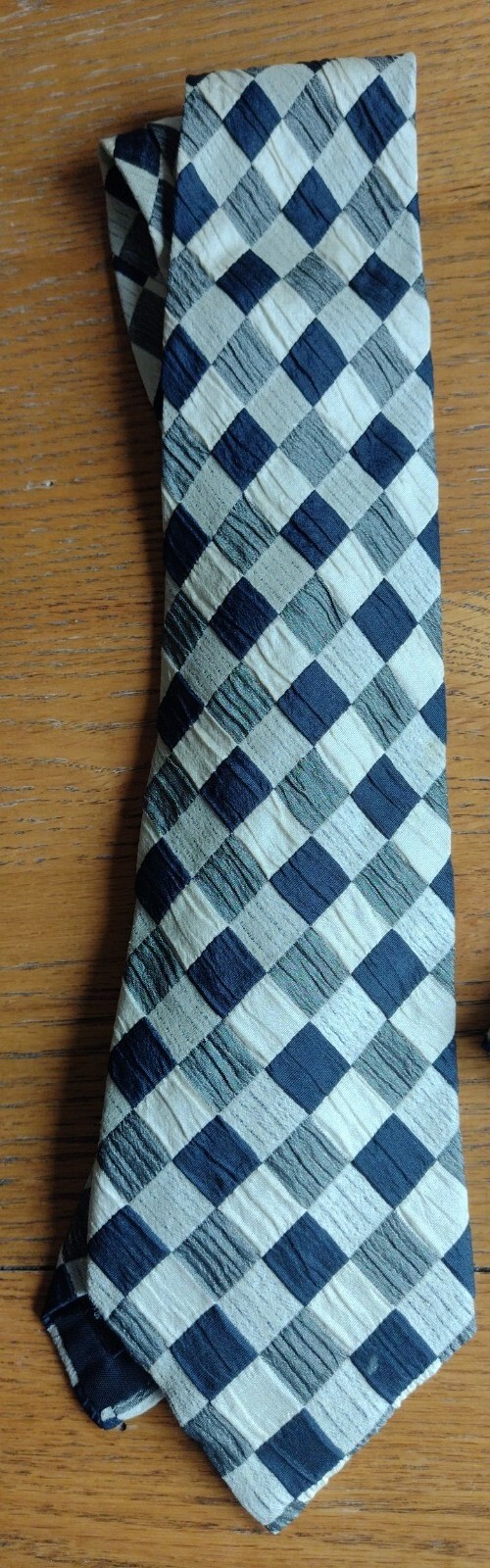 Two Diamond Harlequin Pattern Mens Ties Next Burton Red Blue Black