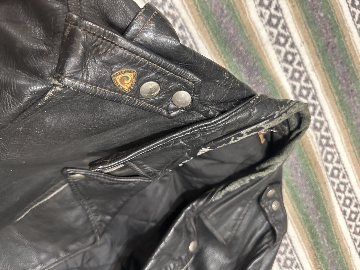 Vintage Fidelity Sportswear Steer Hide Leather Motorcycle