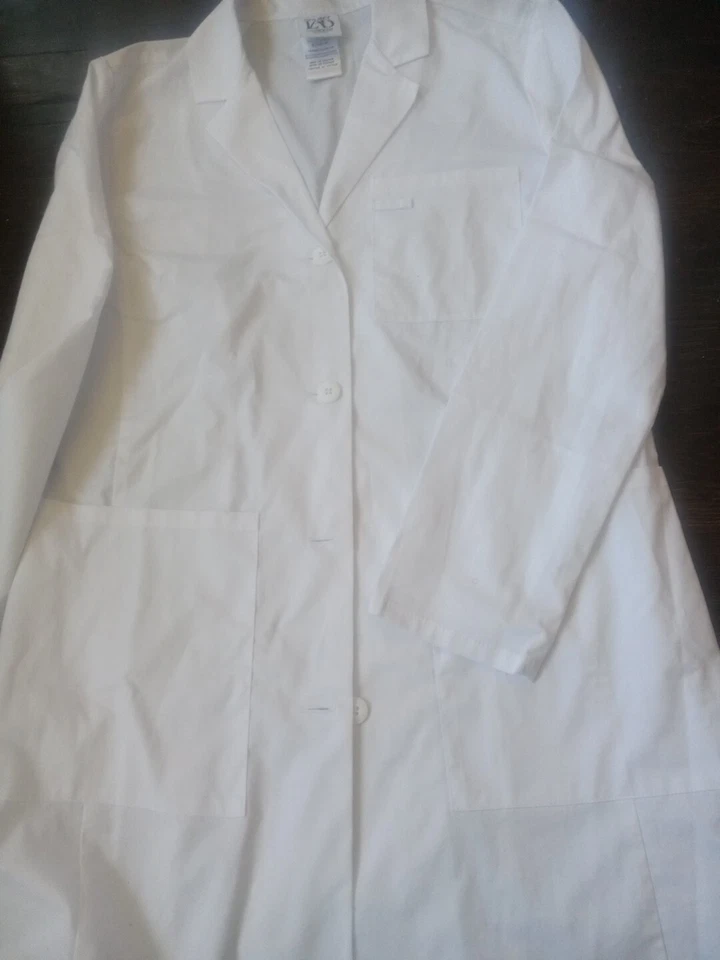 Cherokee Project Lab Men's Size Small  Modern Fit White Long Lab Coat - CK412 - Image 2 of 4