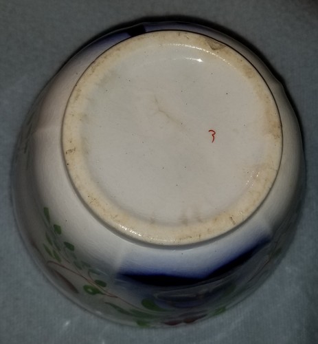 C.1850 Gaudy Ironstone Slop Waste Bowl Seeing Eye Pattern Pink & Copper Luster - Picture 5 of 17