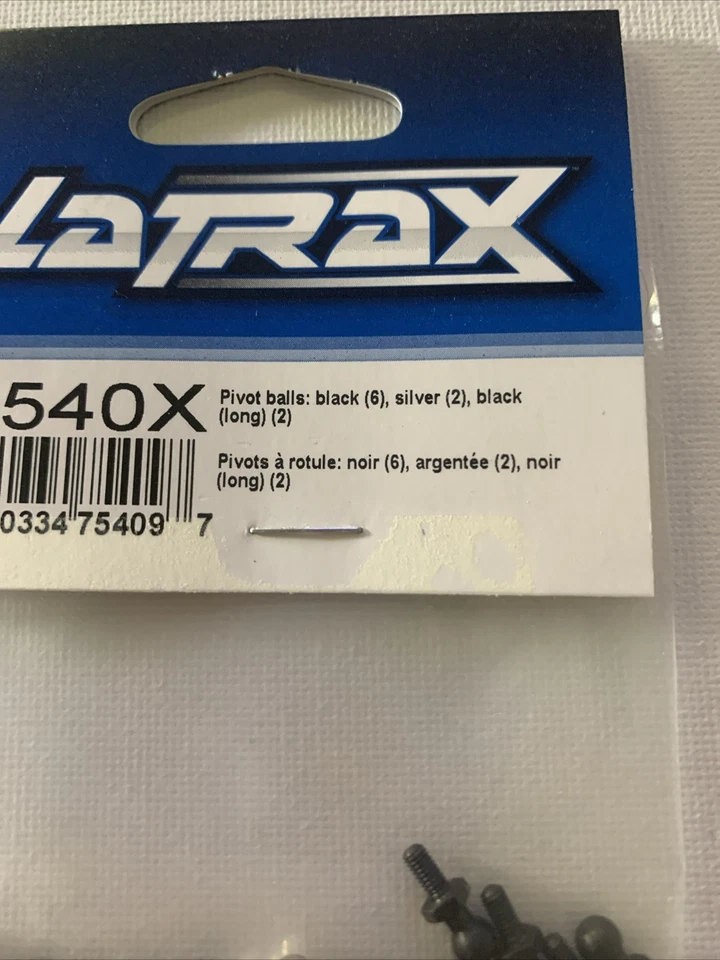 Traxxas Pivot balls: Black (6) Silver (2) Black (Long) (2) 7540X NEW - Image 2 of 3