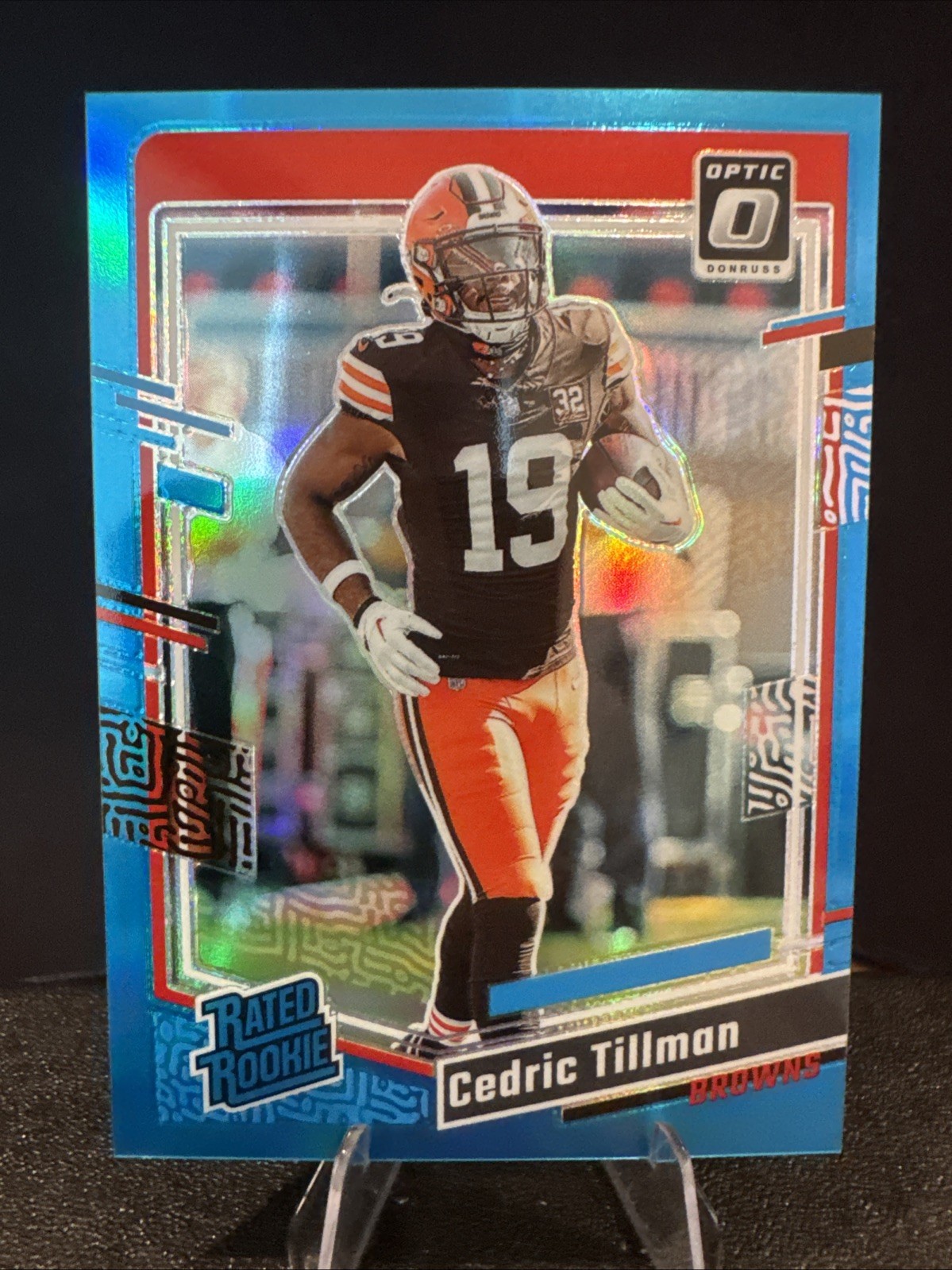 2023 Donruss Optic - Cedric Tillman #224 Aqua Prizm /299 - Browns Rookie