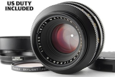 [Exc+5] Leica Summicron R 50mm f/2 2Cam MF Lens w/ Hood For R Mount From JAPAN