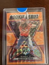 2022 Panini Mosaic - Rookie Debut Brandon Marsh #RD-3 Reactive Orange Mosaic...