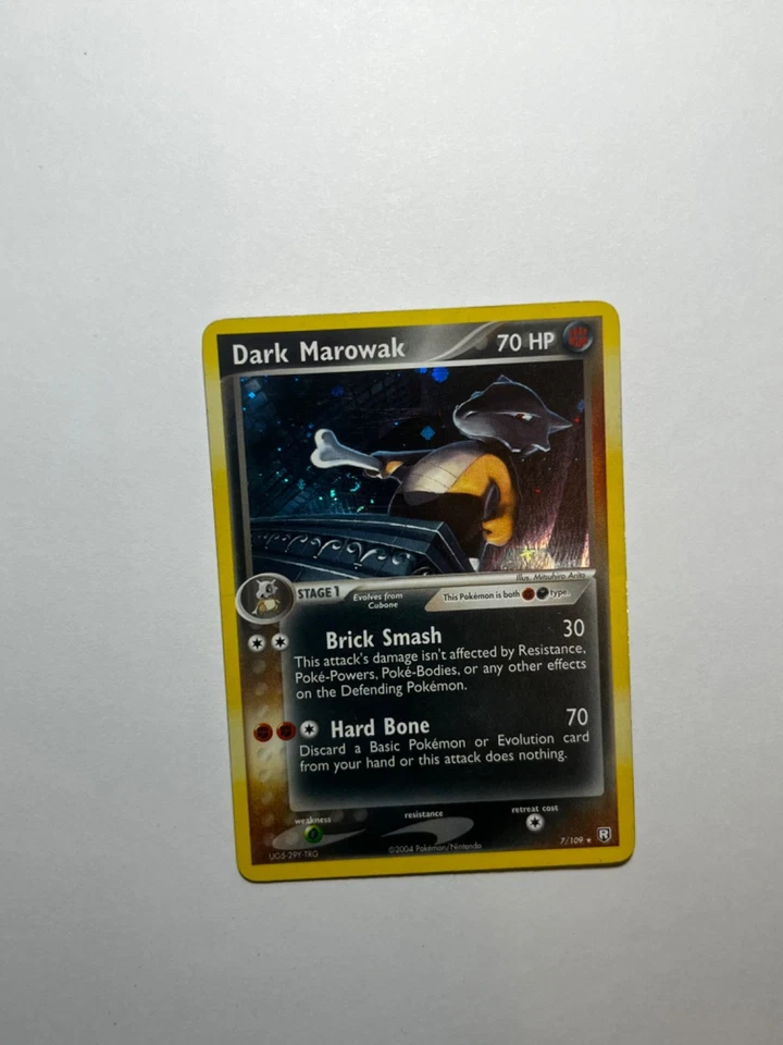 !!!HOLO SWIRL!!! 2004 Pokemon EX Team Rocket Returns #7 Dark Marowak - Image 2 of 4
