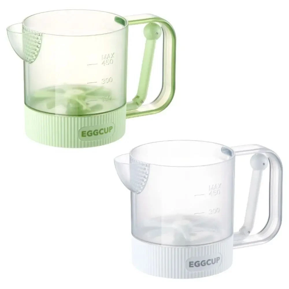 Detachable Manual Egg Beater Whisk Cream Cake Mixer Measuring Cup Scale