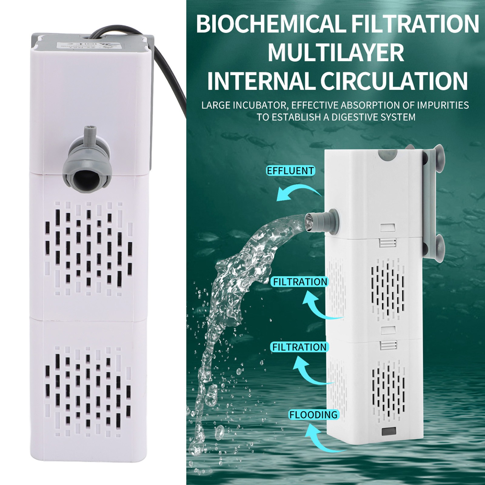 Aquarium Filter 25W Powerful Submersible Internal Filter For Fish Tanks New