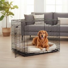 iCrate 42-Inch Double Door Dog Crate - Comfortable  Secure Home for Your Pet