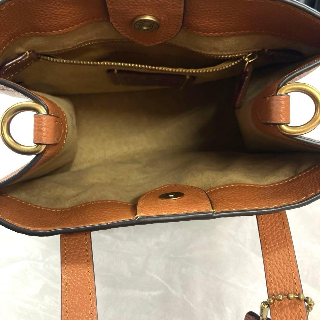 Coach Patchwork Tote Bag White Brown Leather with… - image 11