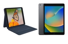 Apple iPad 9 WIFI Only Space Gray 64GB  Logitech Rugged Combo 3 Keyboard Blue