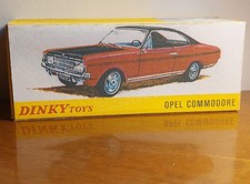 ♫•❤ Dinky Toys 1420 Opel Commodore -Repro Box Matt 300g Druck&Verarb.GUT ❤