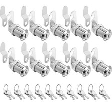 Cabinet Cam Locks Keyed Alike 1-1/8 Fits 7/8 Door Max RV Storage 10 PCS