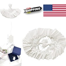 Rectangular White Price Display Tags 200 Pieces 1.38 x 0.87 Inches for Clothing