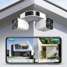 Dual Lens WiFi Outdoor Cameras For Home Security, 2.5K/5MP House Cameras With...