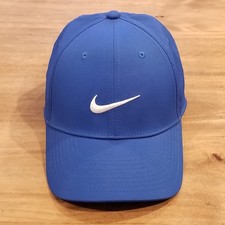 Nike Hat Cap Legacy91 Strap Back Blue White Swoosh Lightweight Golf Tennis Run