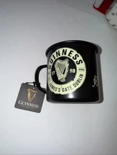 Guinness Metal Tin Coffee Irish Green Mug Collectors