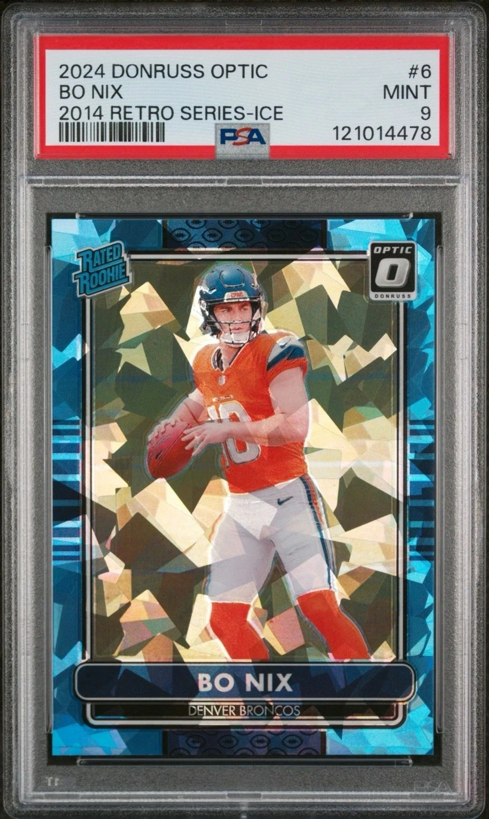 Bo Nix Panini Donruss Optic 2014 Retro Series #6 Ice