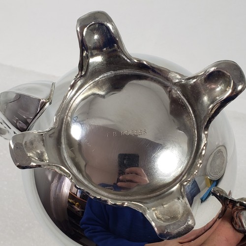 F.B. Rogers Silver Co. Teapot Hinged Lid Footed Decorative Design Functional VTG - Picture 7 of 10