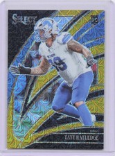 2025 Panini Select Tate Ratledge Gold RC /10 #270 Lions 156
