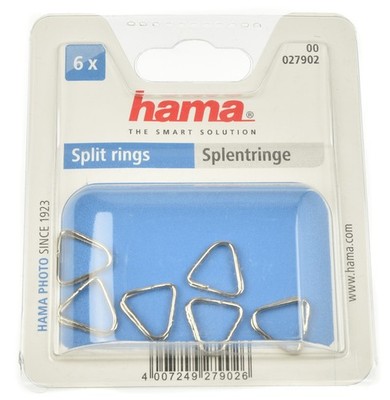 HAMA TRIANGULAR CAMERA STRAP RINGS 12mm PKG OF 6 MADE IN GERMANY