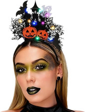 Halloween Headbands Light up Black Hair Bands Festival Halloween Costume Hair Ac