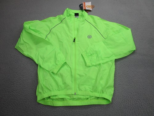 Canari Solar Flare Windshell Jacket Mens Medium Cycling Windbreaker Reflective