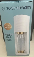 SodaStream Special Edition Terra Gold & White 1L Bottle Sparkling Water Maker