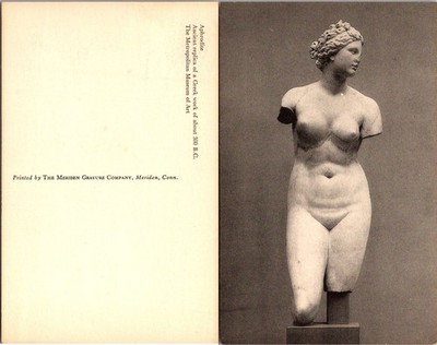 Vintage Aphrodite Sculpture Postcard Metropolitan Museum of Art Photo Unused