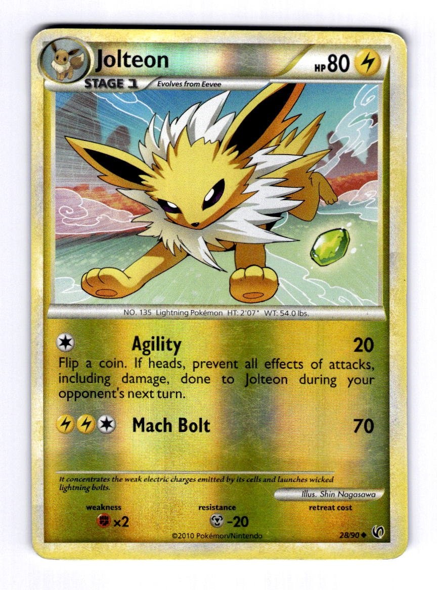 Jolteon Undaunted #28 (2010) Uncommon Reverse Holo MP Pokemon
