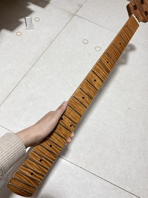 5-String Roasted Flame Maple Electric Bass guitar Neck parts 21 frets 34inch