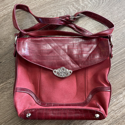 Cold water Creek Red Embossed Faux Leather Purse
