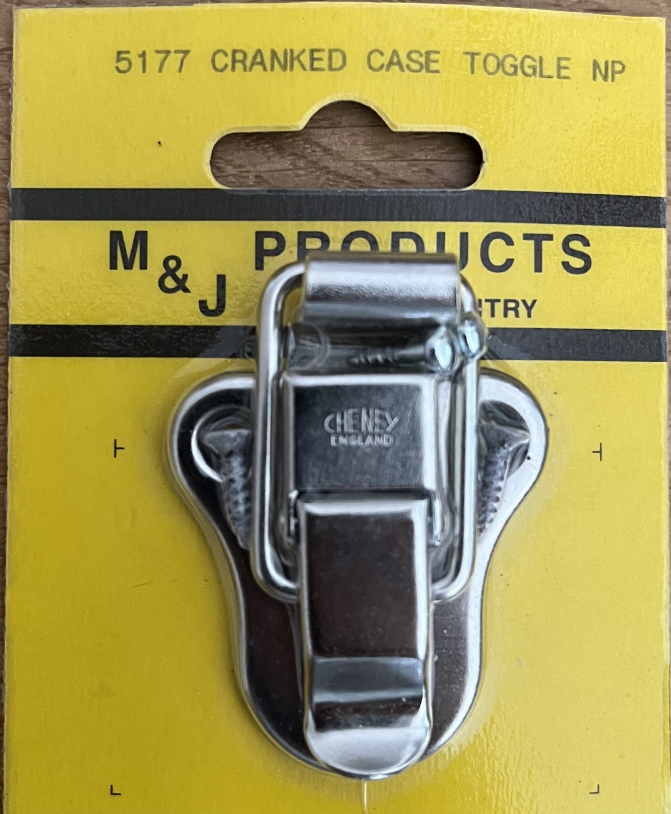 Cranked Toggle Catch Case Clip Toolbox Fastener 40mm Nickle Plated 5177 Cheney