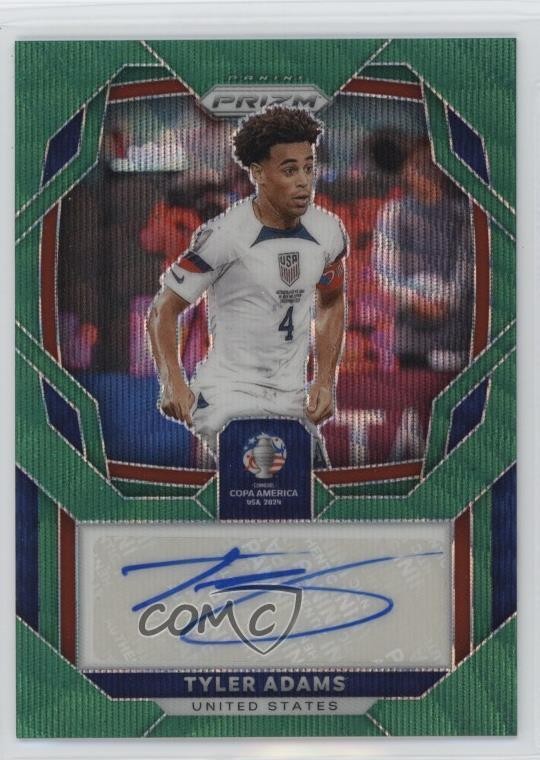 2024 Prizm CONMEBOL Copa America Signatures Green Wave Tyler Adams Auto 1o8m
